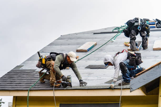 Professional Roof Replacement technician working in Huston, ID